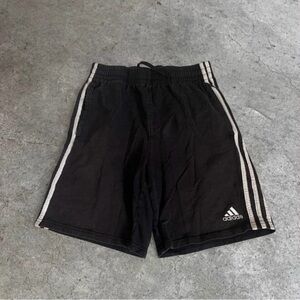 adidas Men’s Black Athletic Shorts with White 3-Stripe